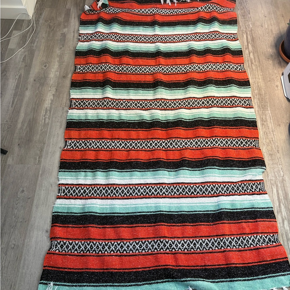 Colorful Striped Blanket Throw
